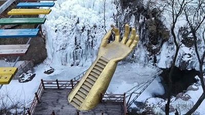 来看！哈尔滨绛县分滨——绛北大峡谷的冬日盛景(图11)