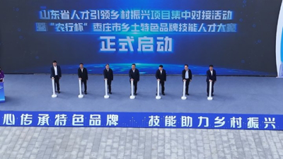     山东省人才引领乡村振兴项目对接活动暨"农行杯"枣庄市乡土特色品牌技能人才大赛启动仪式隆重举行(图18)