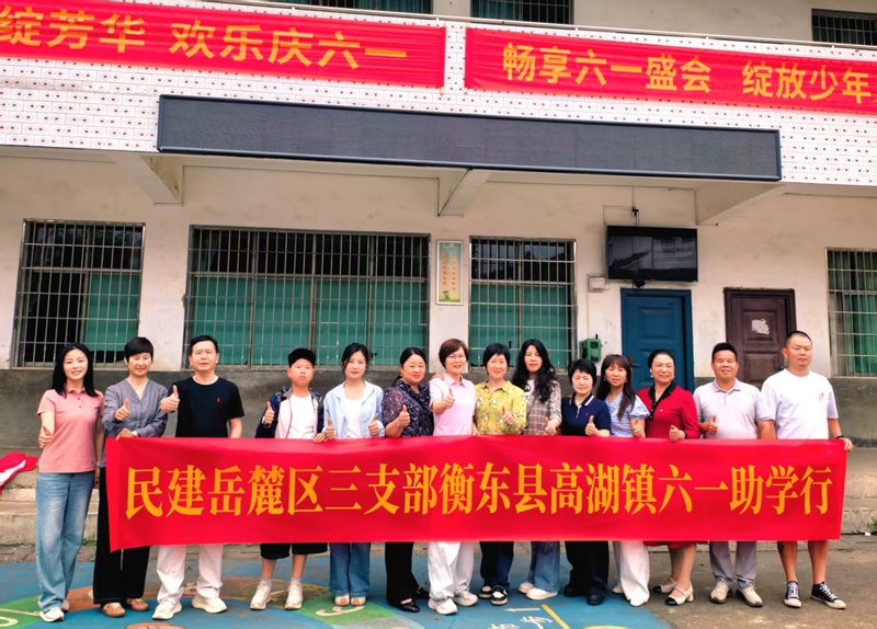 情暖六一助学圆梦，民建岳麓区三支部赴衡东县高湖小学开展爱心慰问活动(图1)